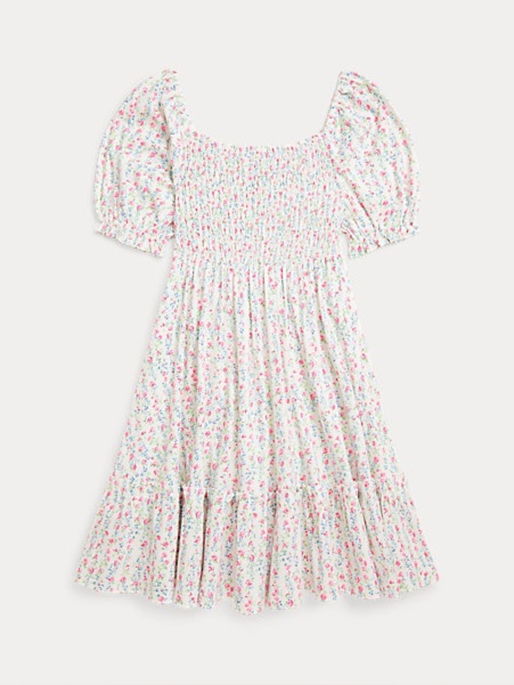 Polo Ralph Lauren Girls Floral Smocked Jersey Dress